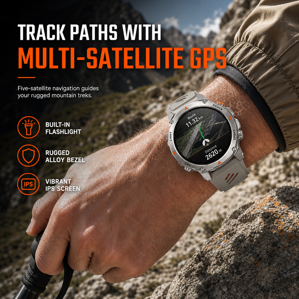 ⏳Limited-time 50% off💥Smartwatch with Bluetooth Calling GPS and Beidou Positioning Heart Rate Sleep Monitor Pedometer and Message Reminders