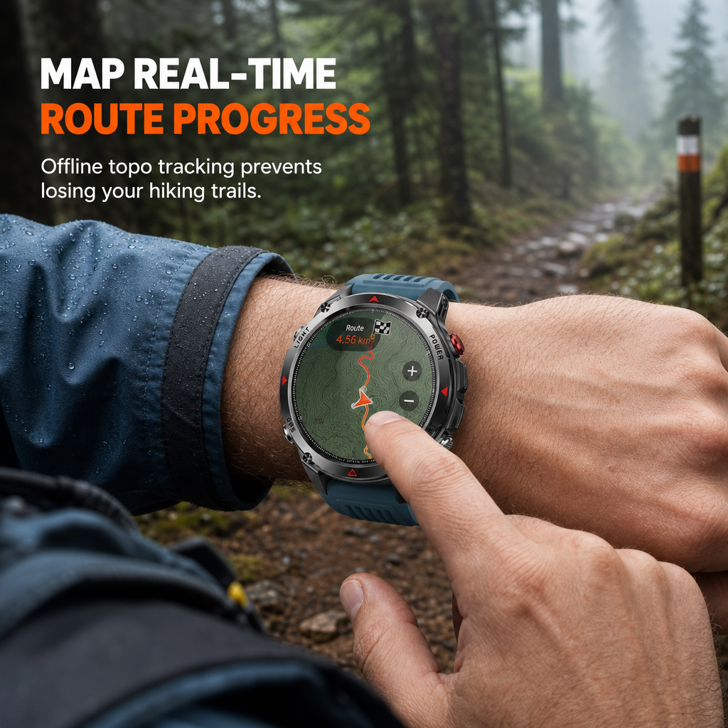 ⏳Limited-time 50% off💥Smartwatch with Bluetooth Calling GPS and Beidou Positioning Heart Rate Sleep Monitor Pedometer and Message Reminders