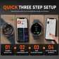 ⏳Limited-time 50% off💥Smartwatch with Bluetooth Calling GPS and Beidou Positioning Heart Rate Sleep Monitor Pedometer and Message Reminders