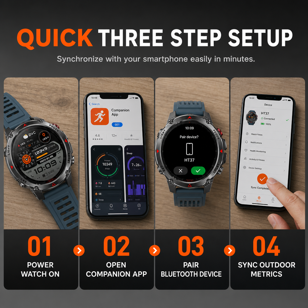 ⏳Limited-time 50% off💥Smartwatch with Bluetooth Calling GPS and Beidou Positioning Heart Rate Sleep Monitor Pedometer and Message Reminders