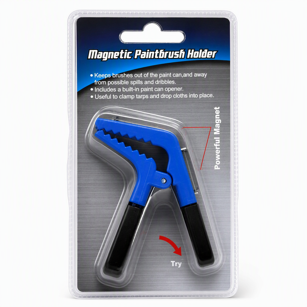 🎨 LIMITED-TIME 50% OFF! 🧲 Double Sided Magnetic Paint Brush Clip – Strong Grip, Multi-use, Easy Operate ✨