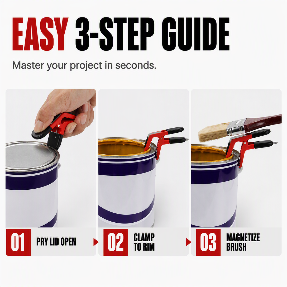 🎨 LIMITED-TIME 50% OFF! 🧲 Double Sided Magnetic Paint Brush Clip – Strong Grip, Multi-use, Easy Operate ✨