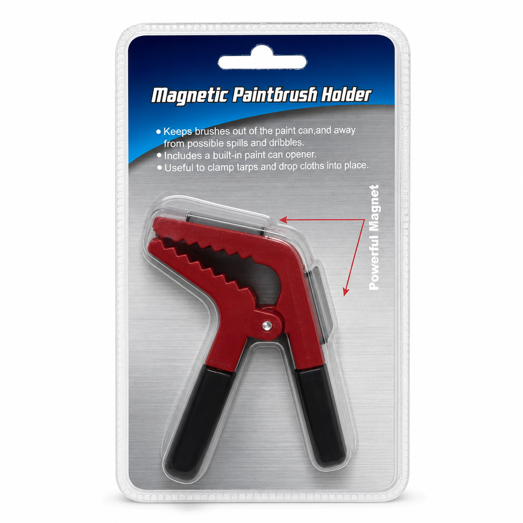 🎨 LIMITED-TIME 50% OFF! 🧲 Double Sided Magnetic Paint Brush Clip – Strong Grip, Multi-use, Easy Operate ✨