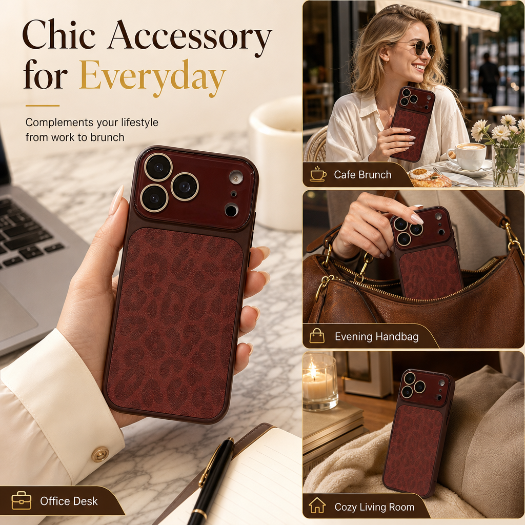 🐆 Leopard Print Phone Case with Big Window Camera Protection📱 – Stylish Shockproof Cover, Scratch-Resistant & Slim Fit for Daily Use ✨