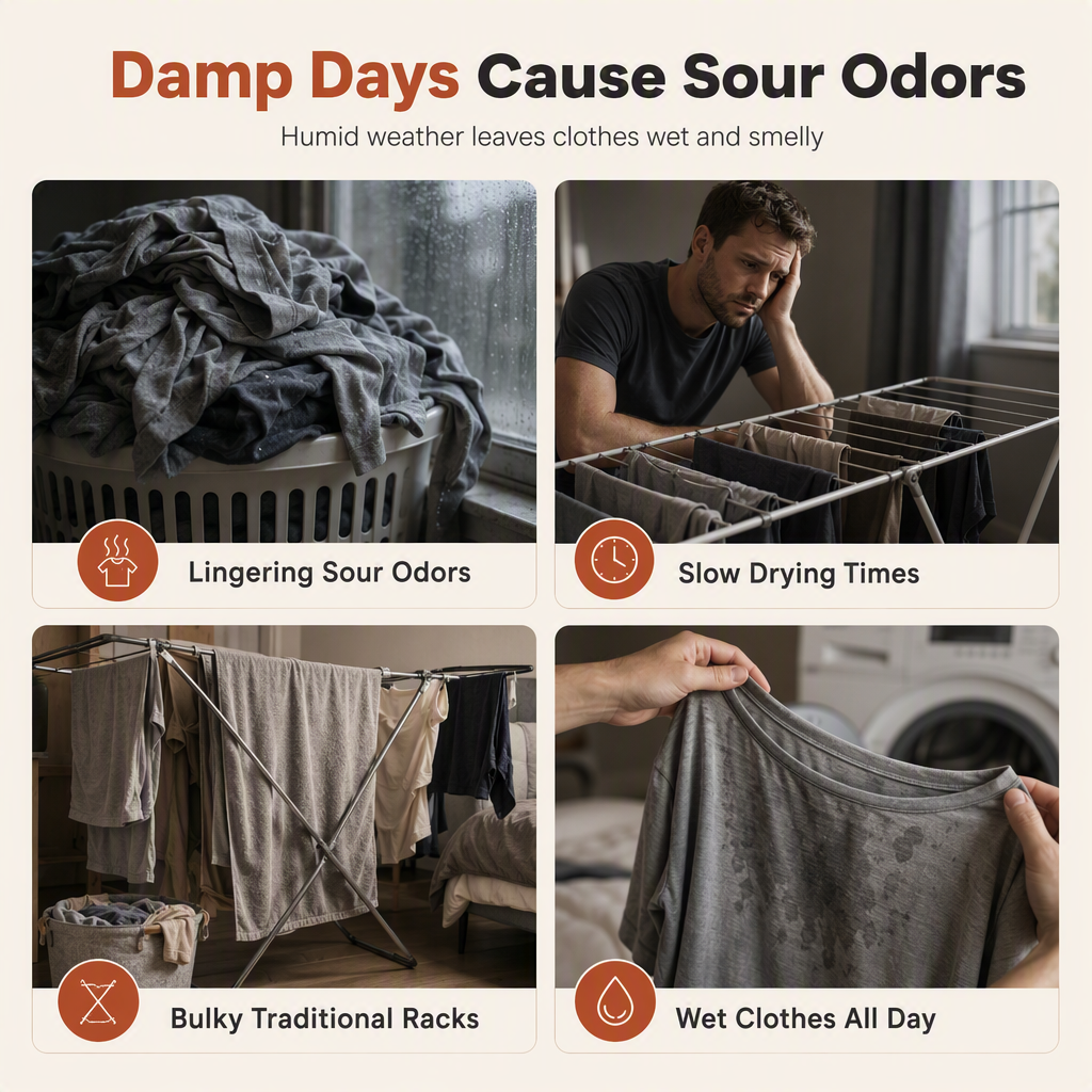 ☀️ Foldable Portable Clothes Dryer| Quiet Timed Drying Machine for Travel & Dorm👕