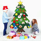 🎄👨‍👩‍👧DIY Felt Christmas Tree Kit for Kids | 32 Detachable Felt Ornaments, 35-LED String Lights🧸