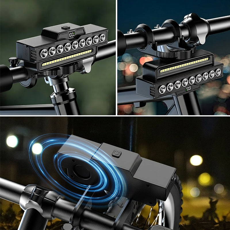 🚴 50% OFF NOW! 💡 Ultra-Bright Bike Light – Dual Beam, 30 LEDs & Real-Time Display – Up to 20H Runtime, Type-C & Remote 🛡️