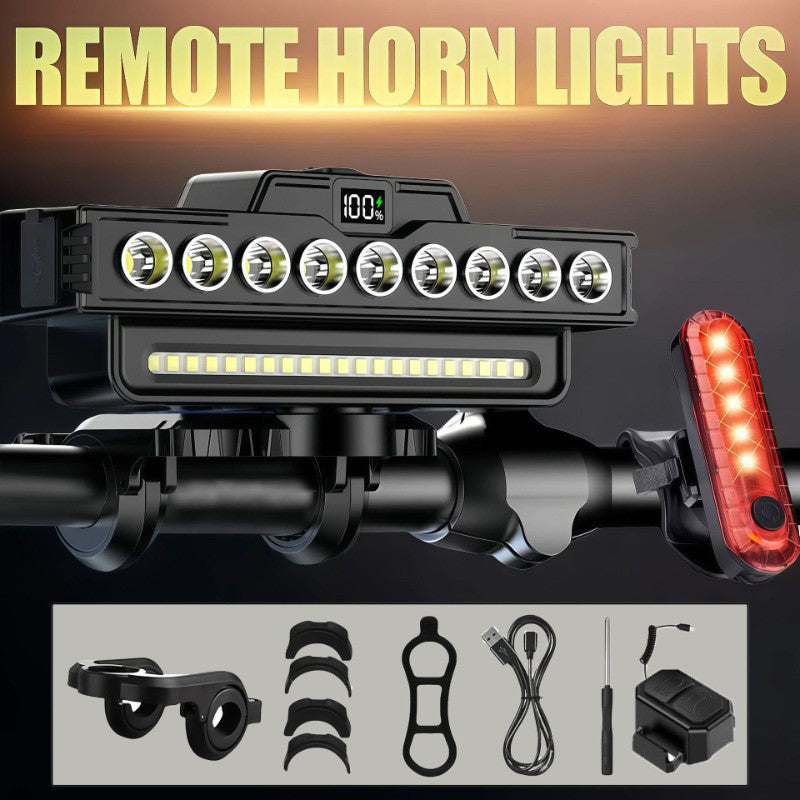 🚴 50% OFF NOW! 💡 Ultra-Bright Bike Light – Dual Beam, 30 LEDs & Real-Time Display – Up to 20H Runtime, Type-C & Remote 🛡️