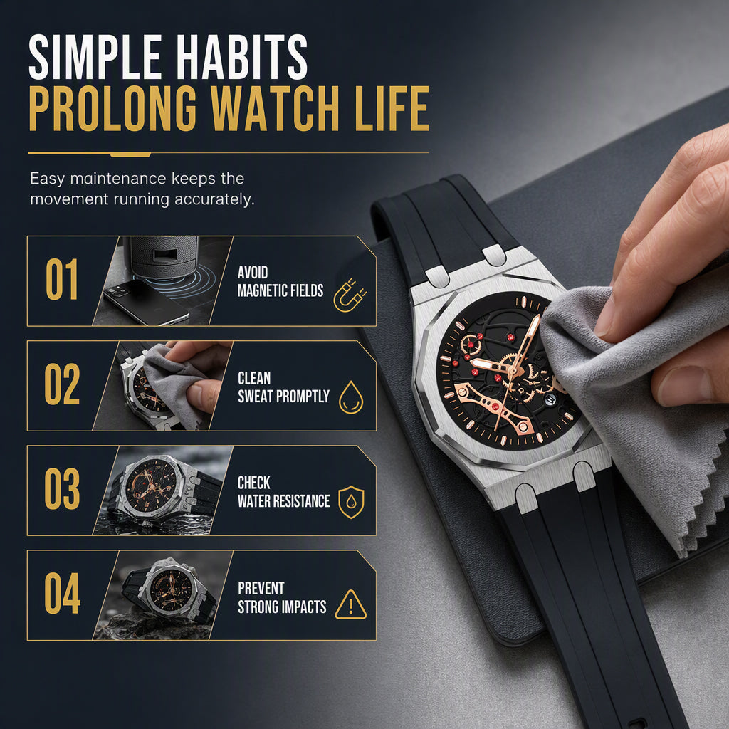 ⌚ 50% OFF NOW! ✨ Men's Sport Quartz Watch – Mechanical Style, Luminous Hands, Date Calendar & Water Resistant – Bold & Versatile 💪