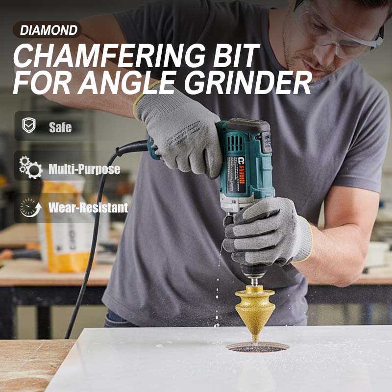 ⏳Time-Limited Special⏰💎 Diamond Chamfering Bit for Grinder – Multi-Function, Brazed Diamond, Universal Fit ✨