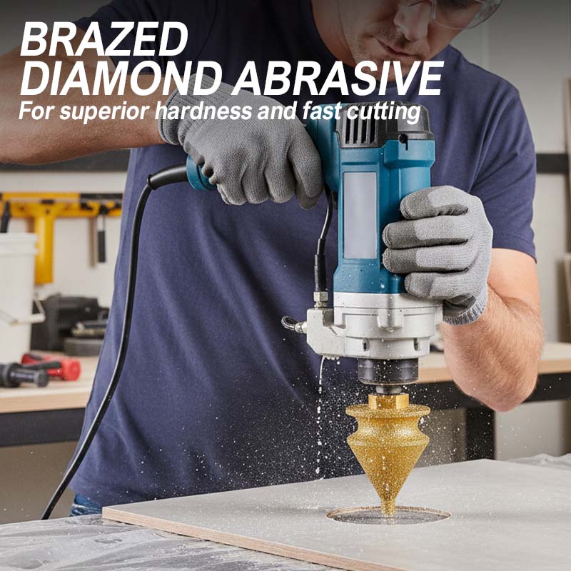 ⏳Time-Limited Special⏰💎 Diamond Chamfering Bit for Grinder – Multi-Function, Brazed Diamond, Universal Fit ✨