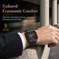 Men's Business Quartz Watch with Stainless Steel Band Waterproof Luminous Hands and Date Display