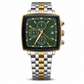 Men's Business Quartz Watch with Stainless Steel Band Waterproof Luminous Hands and Date Display