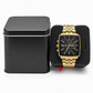 Men's Business Quartz Watch with Stainless Steel Band Waterproof Luminous Hands and Date Display