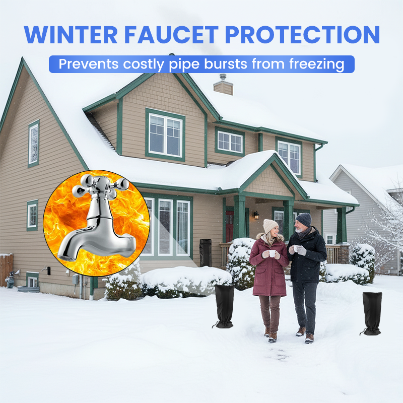 ❄️ LIMITED-TIME 50% OFF ✨ Outdoor Faucet Freeze Cover — Insulated & Waterproof 🚿