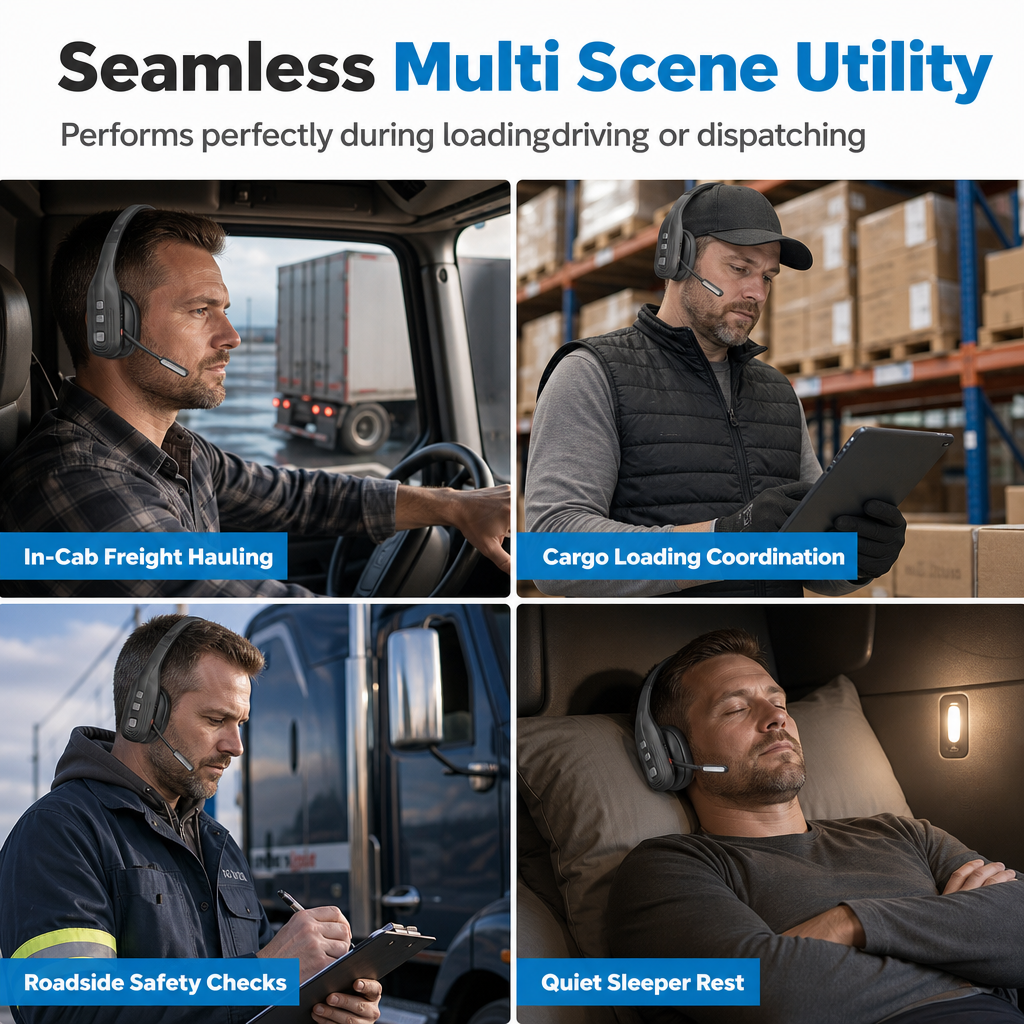 🚚 LIMITED-TIME 50% OFF! 🎧 Trucker Bluetooth Headset – ENC Noise Reduction, Long Playtime, Lightweight ✨