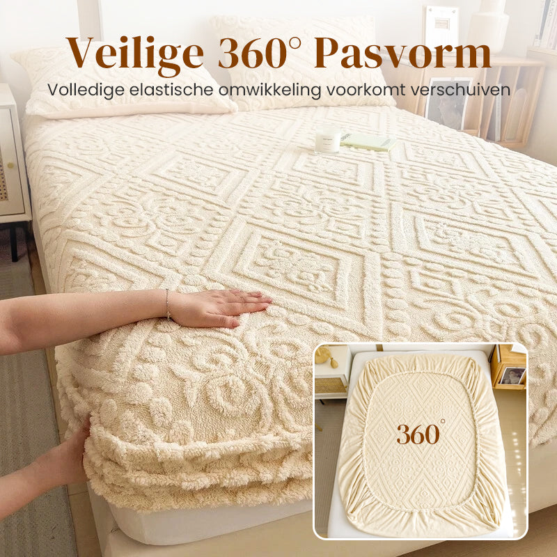 📢📢50% OFF !! ⏰360° All-Around Stretch Plush Knit Fitted Sheet☁️– Soft, Snug & Easy to Put On, Cosy Comfort for Every Bed ✨