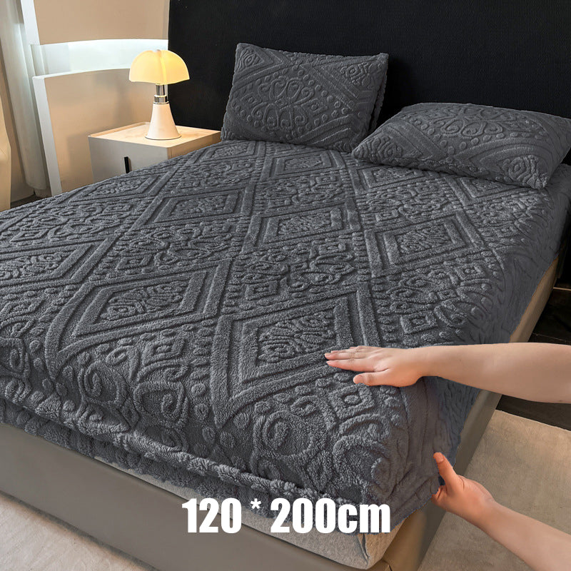 📢📢50% OFF !! ⏰360° All-Around Stretch Plush Knit Fitted Sheet☁️– Soft, Snug & Easy to Put On, Cosy Comfort for Every Bed ✨