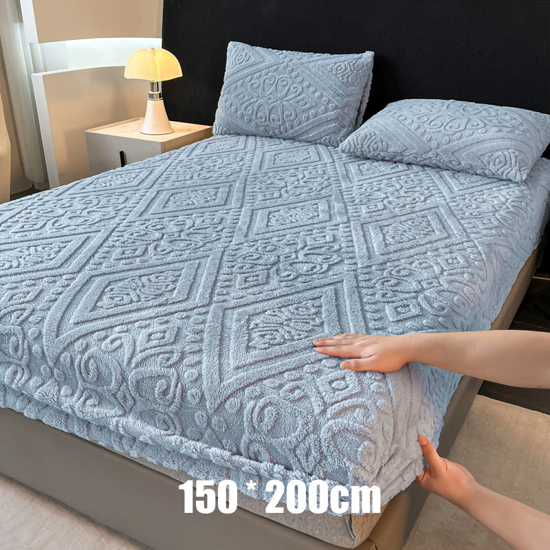 📢📢50% OFF !! ⏰360° All-Around Stretch Plush Knit Fitted Sheet☁️– Soft, Snug & Easy to Put On, Cosy Comfort for Every Bed ✨