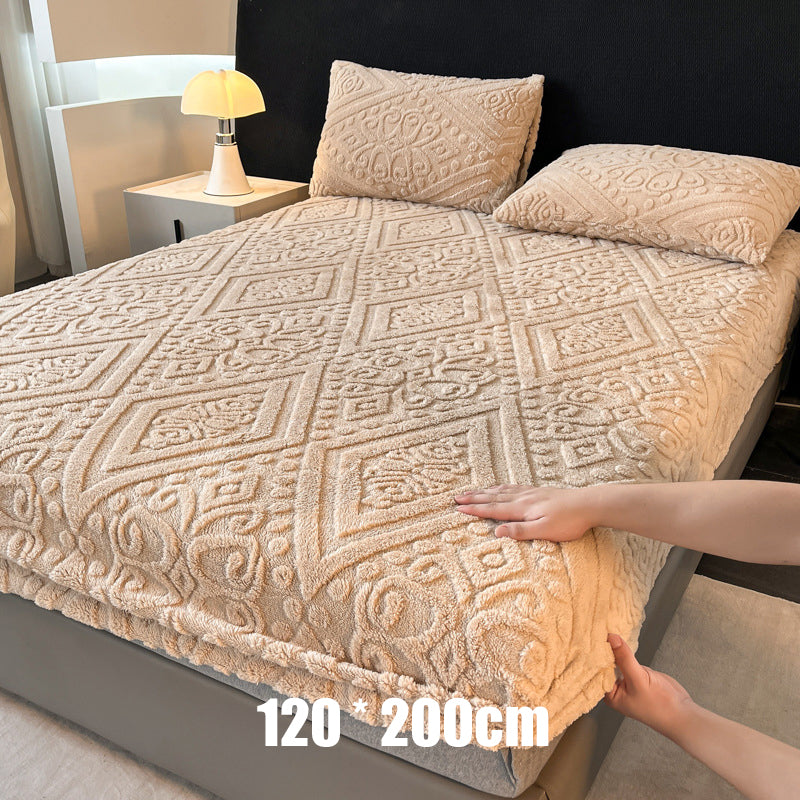 📢📢50% OFF !! ⏰360° All-Around Stretch Plush Knit Fitted Sheet☁️– Soft, Snug & Easy to Put On, Cosy Comfort for Every Bed ✨