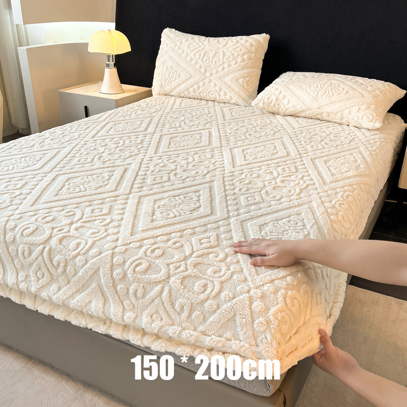 📢📢50% OFF !! ⏰360° All-Around Stretch Plush Knit Fitted Sheet☁️– Soft, Snug & Easy to Put On, Cosy Comfort for Every Bed ✨