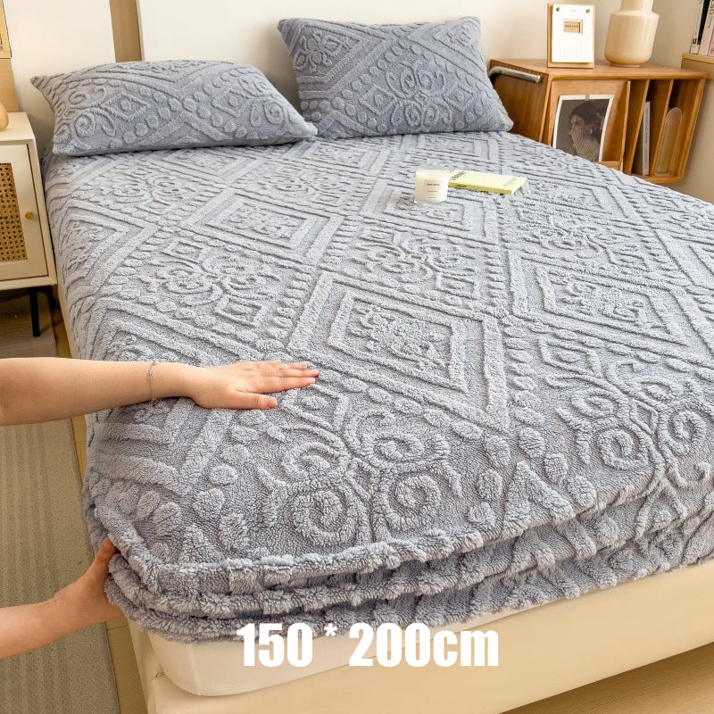 📢📢50% OFF !! ⏰360° All-Around Stretch Plush Knit Fitted Sheet☁️– Soft, Snug & Easy to Put On, Cosy Comfort for Every Bed ✨