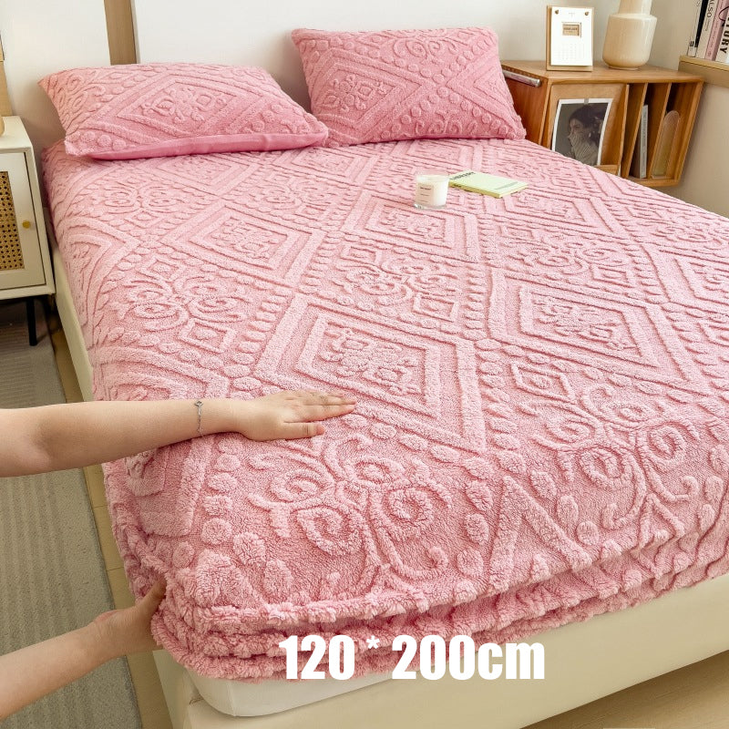 📢📢50% OFF !! ⏰360° All-Around Stretch Plush Knit Fitted Sheet☁️– Soft, Snug & Easy to Put On, Cosy Comfort for Every Bed ✨