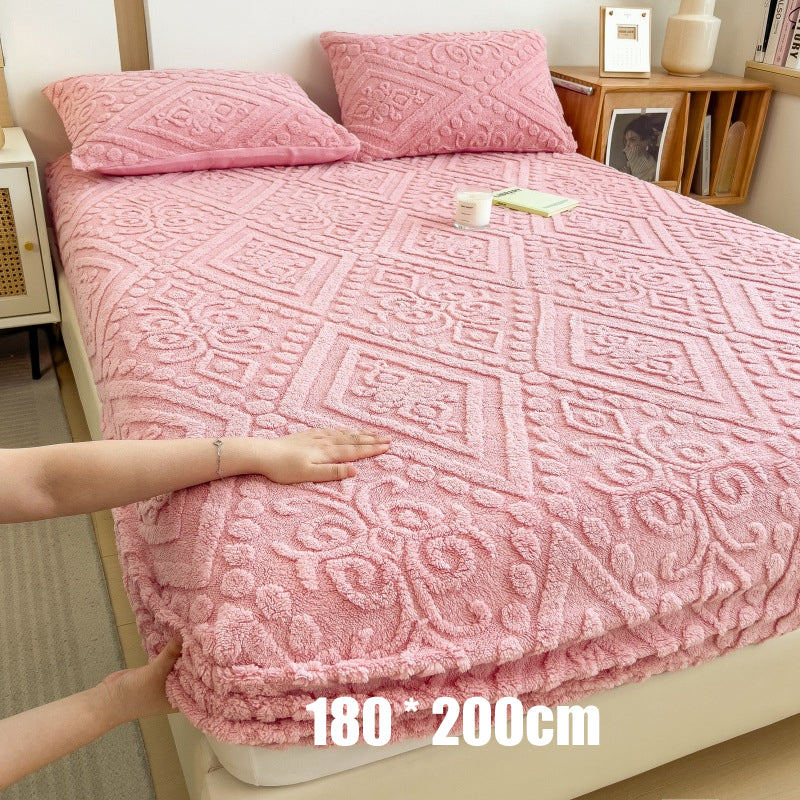 📢📢50% OFF !! ⏰360° All-Around Stretch Plush Knit Fitted Sheet☁️– Soft, Snug & Easy to Put On, Cosy Comfort for Every Bed ✨