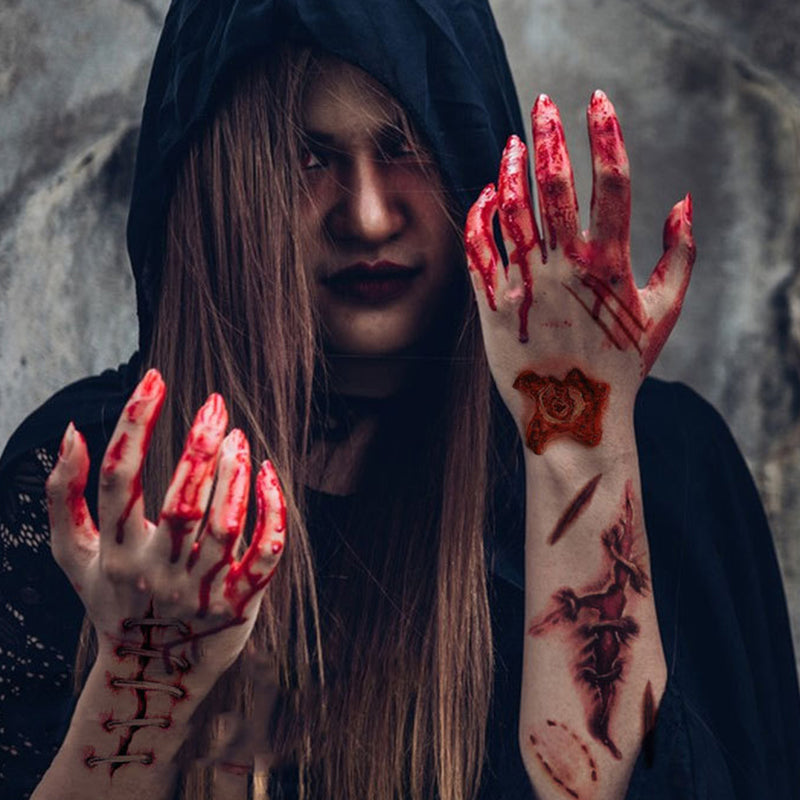 👻 LIMITED-TIME 50% OFF! ✨ Halloween Temporary Scar Tattoo Stickers – Realistic Wound, Skin-Friendly, Easy Apply 🕸️