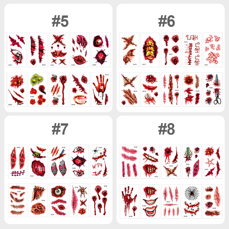 👻 LIMITED-TIME 50% OFF! ✨ Halloween Temporary Scar Tattoo Stickers – Realistic Wound, Skin-Friendly, Easy Apply 🕸️