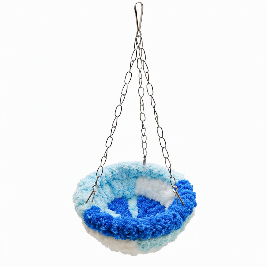 Warm Winter Cotton Bird Nest Hanging Hammock for Parrots Cockatiels Lovebirds Budgies Birdcage Sleeping Bed Swing Toy
