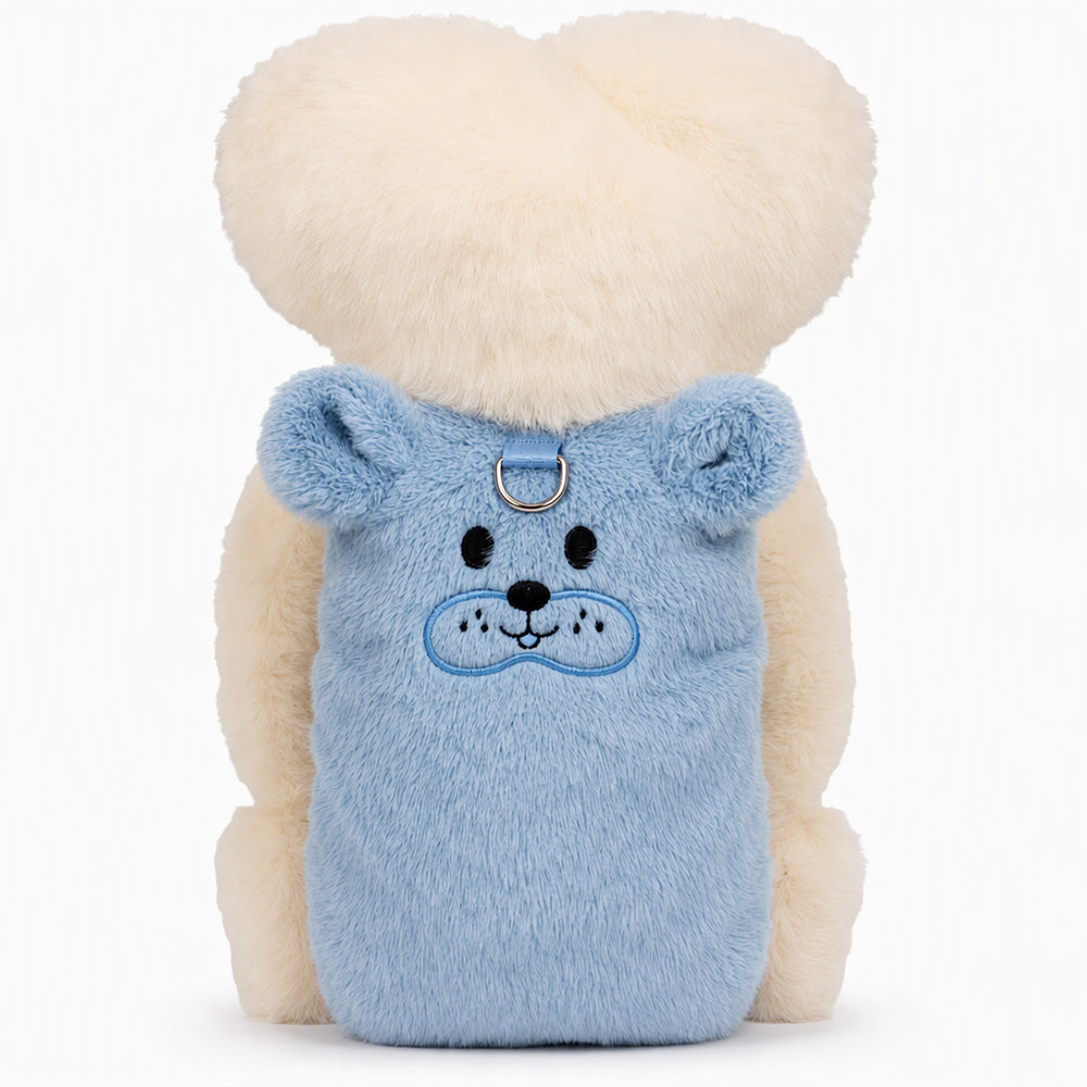 Warm Fleece Lined Pet Vest with Cartoon Embroidery for Dogs and Cats