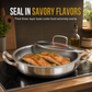 ⏳Time-Limited Special⏰ Thickened Stainless Steel Nonstick Stir Fry Pan with Lid Flat Bottom Cooking Wok with Dual Handles