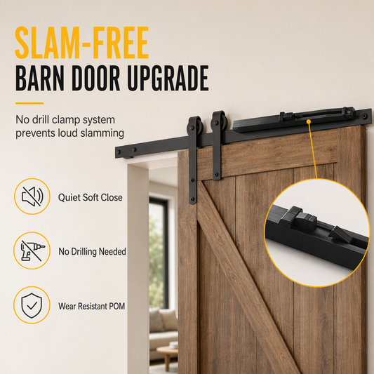 📢📢50% OFF !! ⏰Sliding Barn Door Soft Close Mechanism – No-Drill, Quiet Closing, Durable ✨
