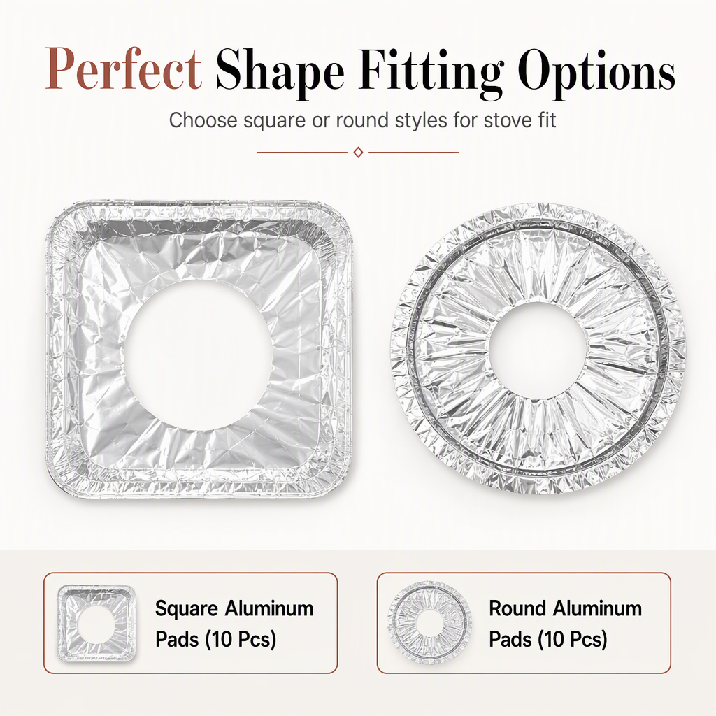 🍳 LIMITED‑TIME 50% OFF! 🔥 10‑Pack Heavy‑Duty Foil Gas Stove Burner Liners – Deep Well Spill Capture & Cooktop Protection 🛡️
