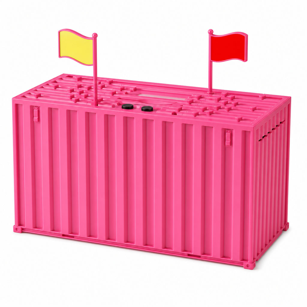 ⏳Limited-time 50% off💥Digital Coin Savings Jar Shipping Container Shaped Piggy Bank with Automatic Coin Counting for USD EUR GBP Coins Battery Operated Money Bank
