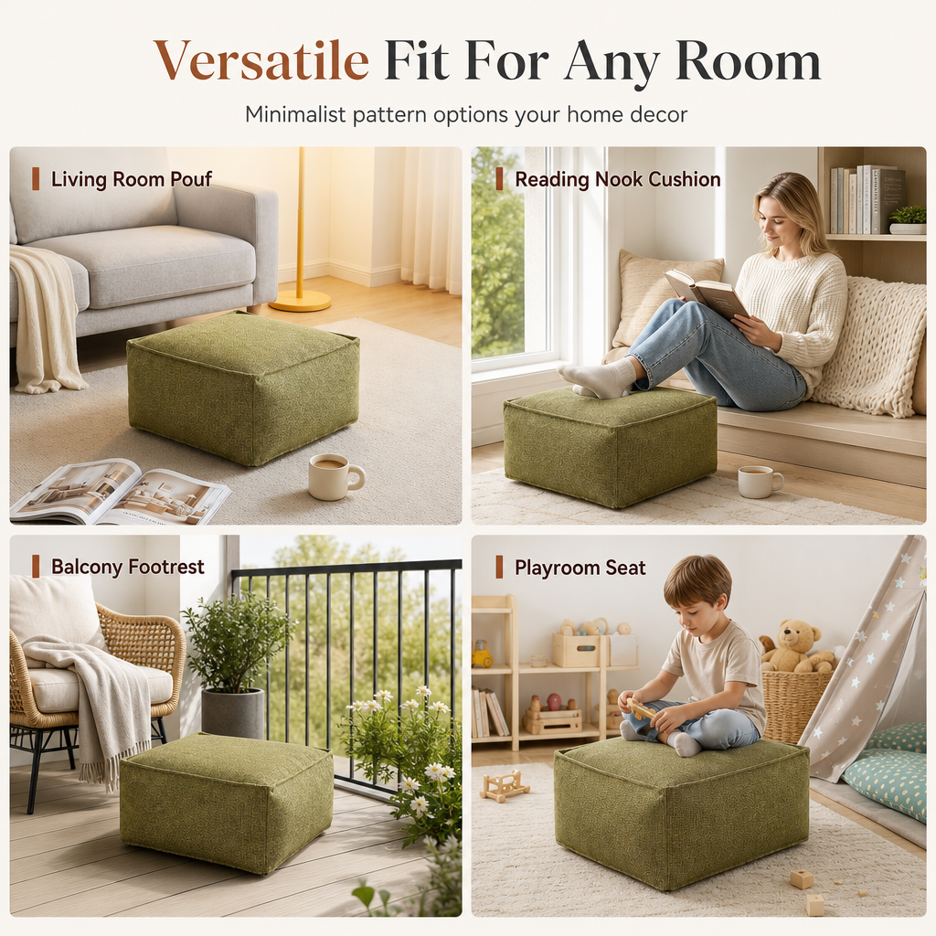 📢📢50% OFF !! ⏰Storage Stool Cover: Fill with Clothes, 100kg Support, Wide Zipper, Washable, 45x45x23cm