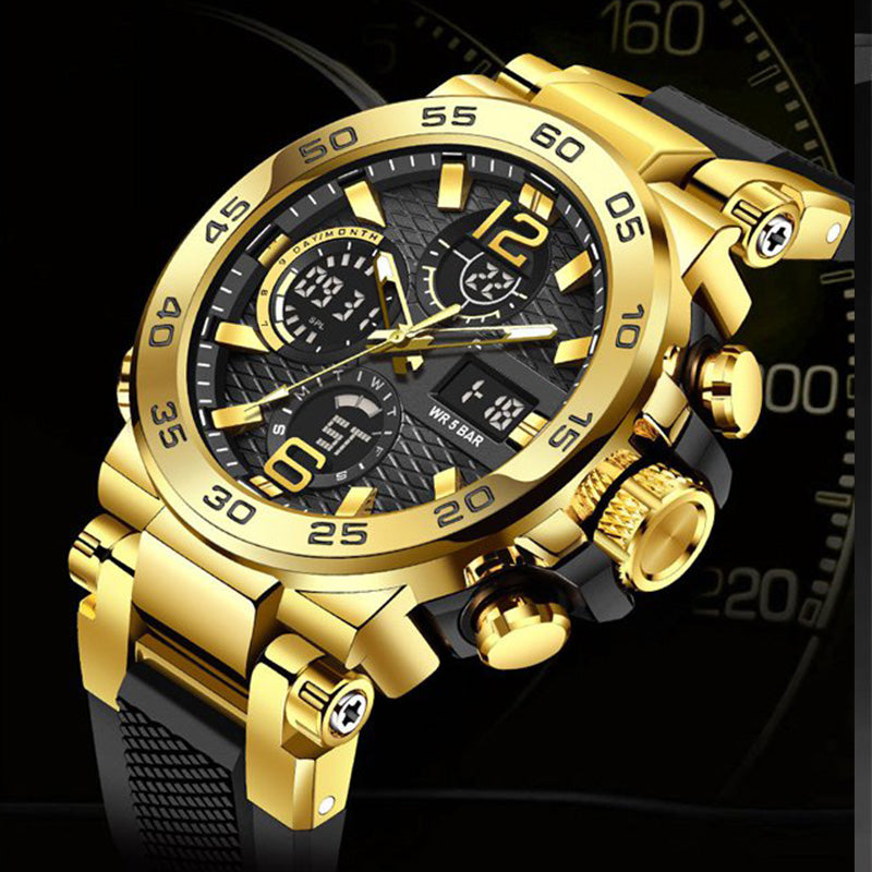 Men's Multifunctional Watch with Dual Display