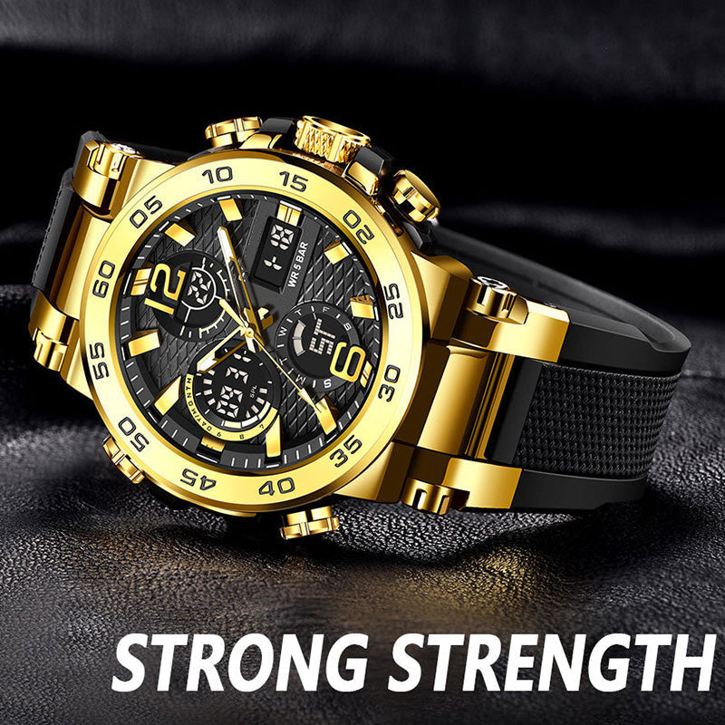 Men's Multifunctional Watch with Dual Display