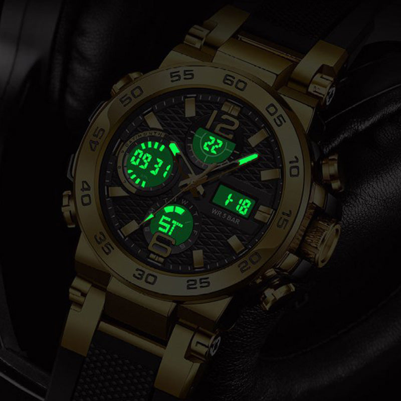 Men's Multifunctional Watch with Dual Display