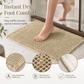 Non Slip Water Absorbent Waffle Weave Bathroom Mat Solid Color Entrance Doormat