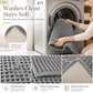 Non Slip Water Absorbent Waffle Weave Bathroom Mat Solid Color Entrance Doormat