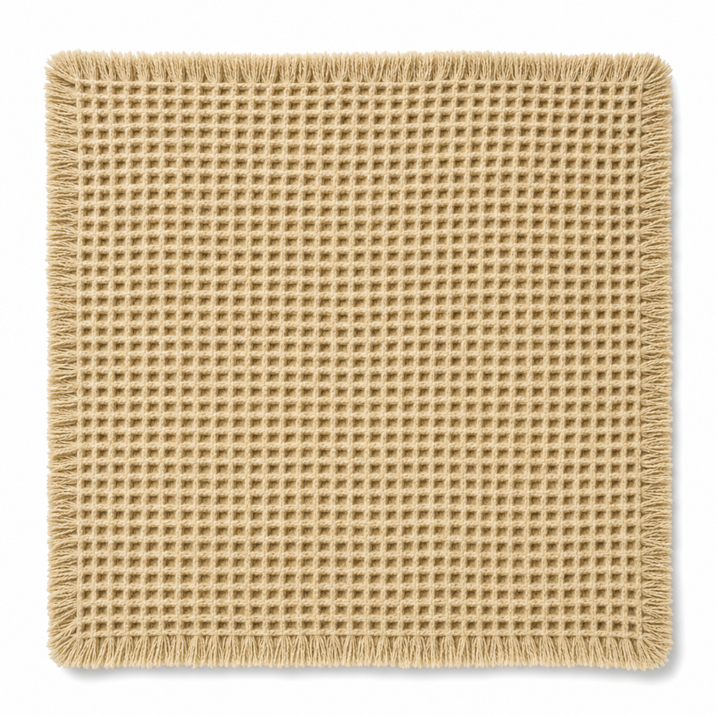 Non Slip Water Absorbent Waffle Weave Bathroom Mat Solid Color Entrance Doormat