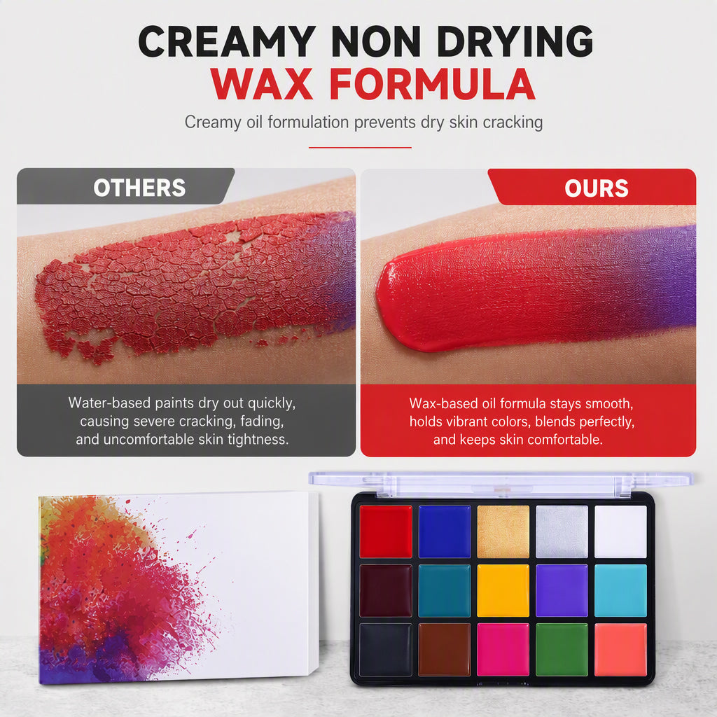⏳Time-Limited Special⏰15 Colors Oil Based Face and Body Paint Palette