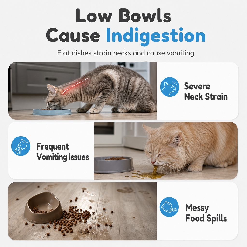 Cartoon Cat Shaped Stainless Steel Pet Bowl Dual Use Food and Water Feeder for Cats and Small Dogs