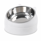 Cartoon Cat Shaped Stainless Steel Pet Bowl Dual Use Food and Water Feeder for Cats and Small Dogs