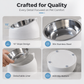 Cartoon Cat Shaped Stainless Steel Pet Bowl Dual Use Food and Water Feeder for Cats and Small Dogs
