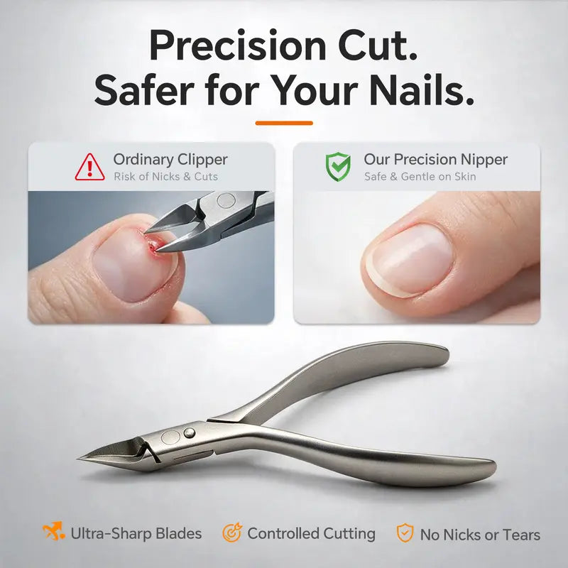 ⏳Time-Limited Special⏰Stainless Steel Ingrown Toenail Clipper and Dead Skin Nipper 2 Piece Manicure Set