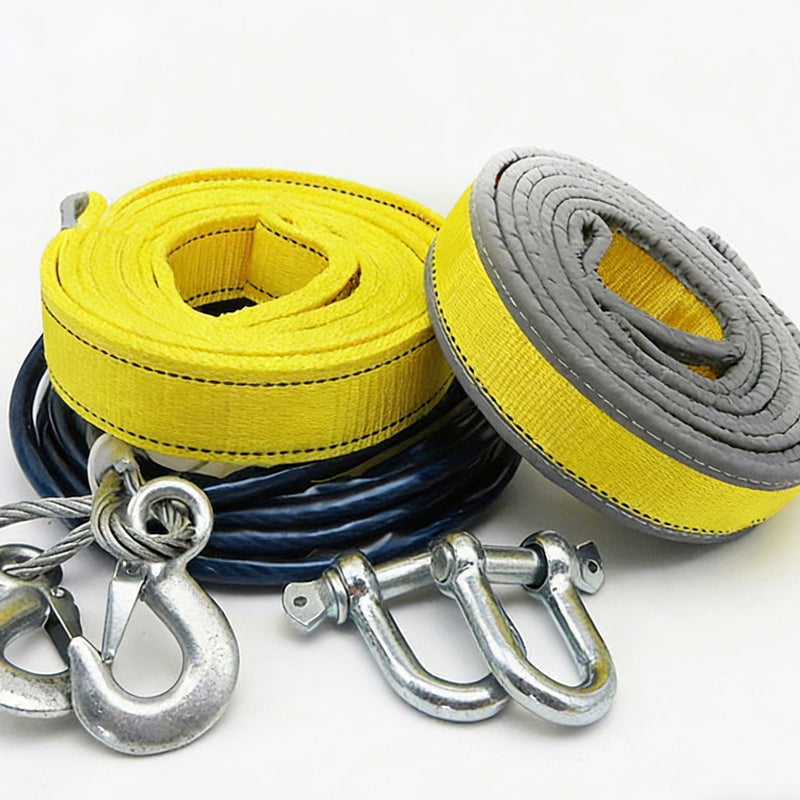 📢📢50% OFF !! ⏰ 8-Ton Tow Rope with U-Shackle Hooks – Strong & Reliable 💪