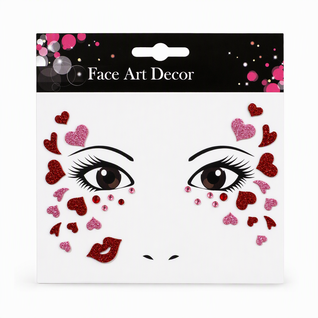 📢📢50% OFF !! ⏰ Christmas Holiday Temporary Face Tattoo Stickers – Animal Designs, Glitter Face Gems ✨